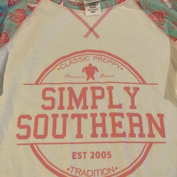 SIMPLY SOUTHERN LONG SLEEVED T-SHIRT - SZ S - Picture 3 of 4